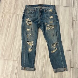 Lucky Brand Ripped Blue Boyfriend Jeans